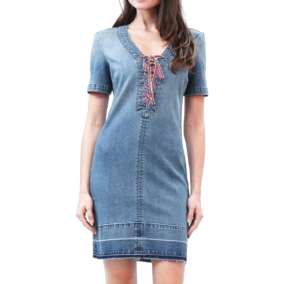 Denim Dress NWOT Size Med - Picture 2 of 12